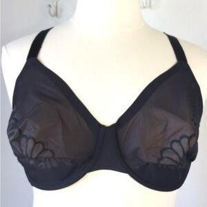bali bra womens 42DD beauty natural lift underwire #6563 black